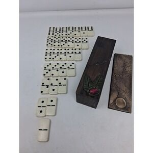 Costa Rica, Pura Vida Ivory Double Six Dominos Handmade W/Custom Box - Set of 28